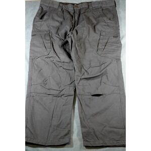 Guide‎ Gear Men's Brown Canvas Fleece Lined Cargo Work Pants 42x30 Double Knee